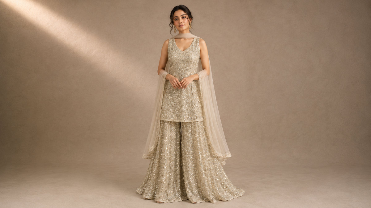 Sharara and gharara sets at Happy Moments, Mumbai
