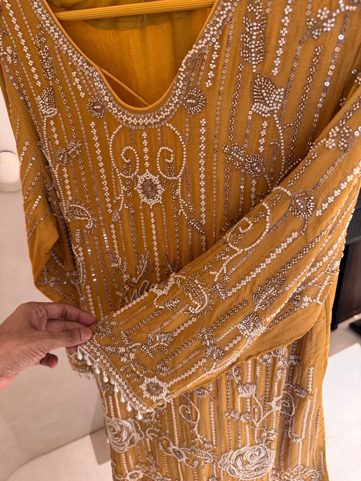 The Rosette Muse — Chinnon Set with Heavy Bead Work