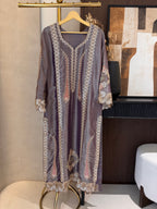 The Paisley Vine — Shimmer Tissue Suit with Bead Embroidery