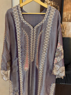 The Paisley Vine — Shimmer Tissue Suit with Bead Embroidery