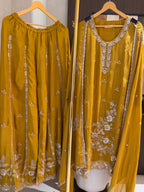 The Heer Aura — Chinnon Sharara Set with Bead Work