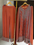 The Regal Flare — Georgette Anarkali Set with Bead Work