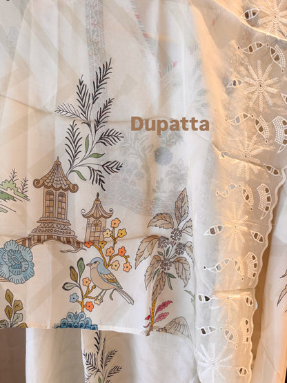 Printed Muslin Suit Set