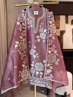 Aaliya — Shimmer Tissue Suit with Gota Work-onion pink-front