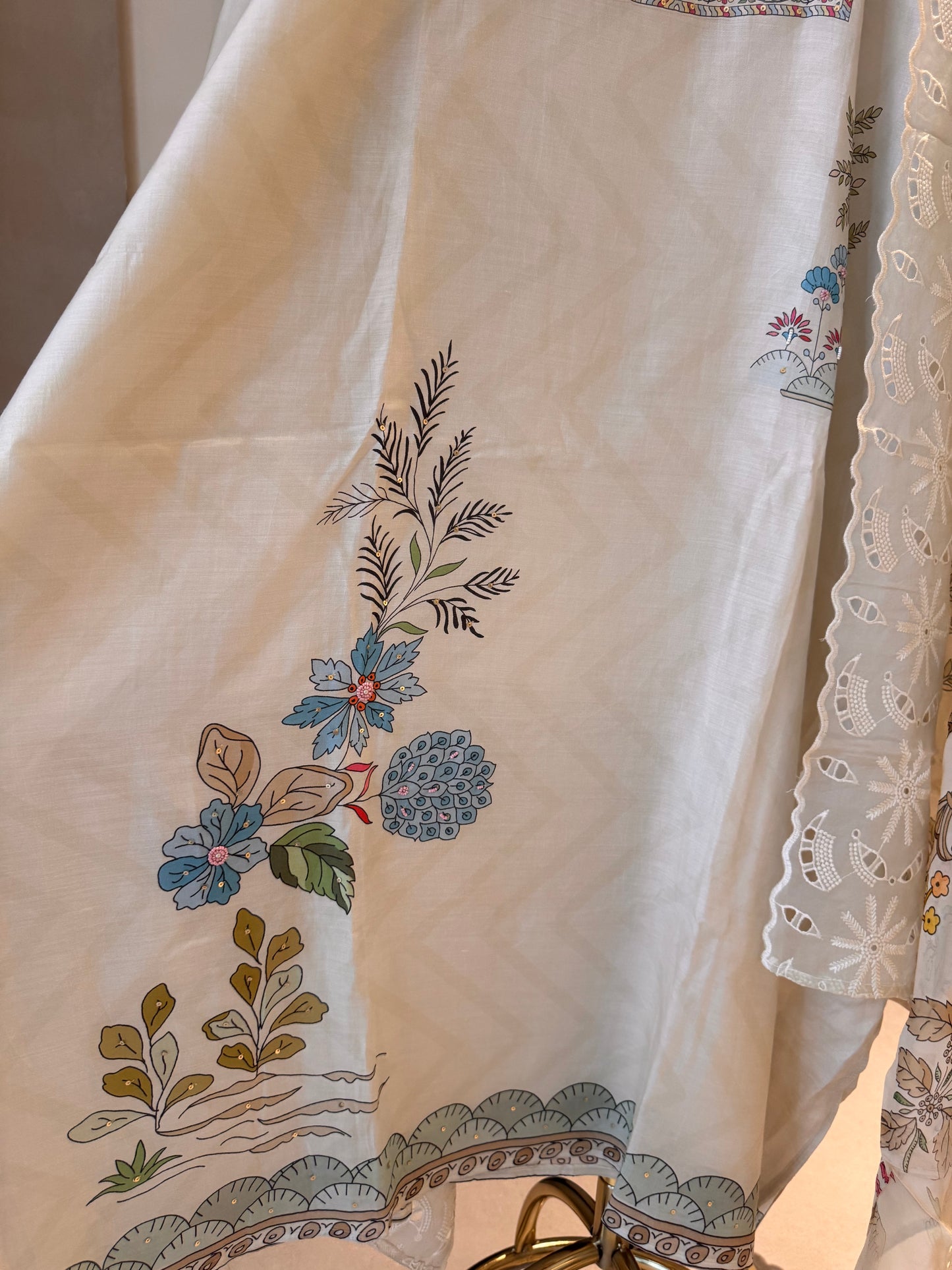 Printed Muslin Suit Set