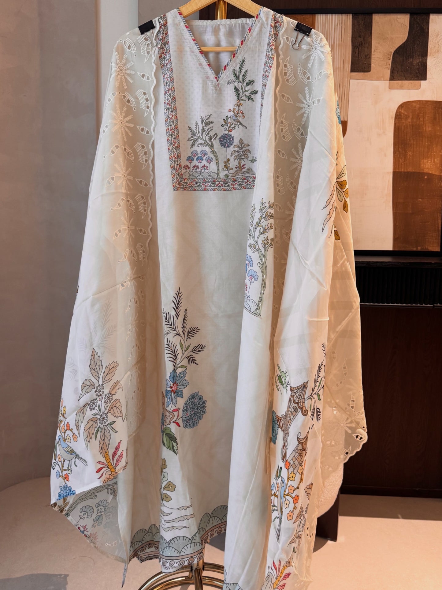 Printed Muslin Suit Set