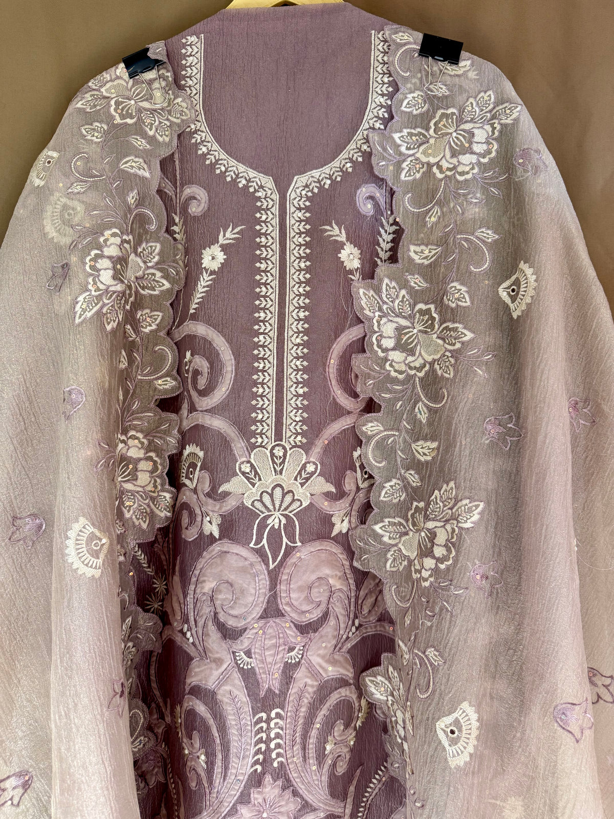 The Appliqué Edit Vol. 03 — Crush Shimmer Suit with Cutwork