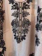 The Black Radiance — Taneria Silk Suit with Bead Embroidery