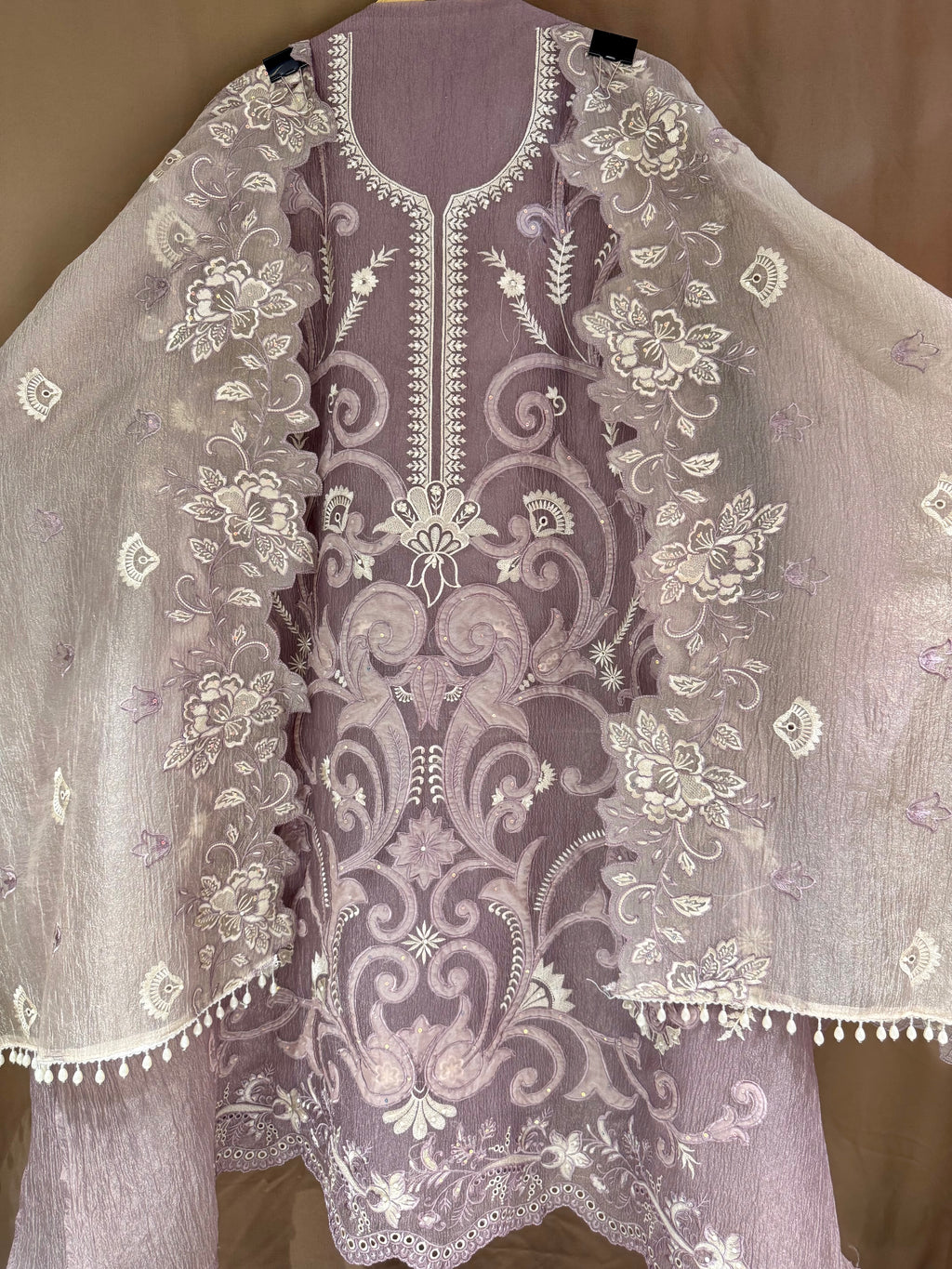 The Appliqué Edit Vol. 03 — Crush Shimmer Suit with Cutwork