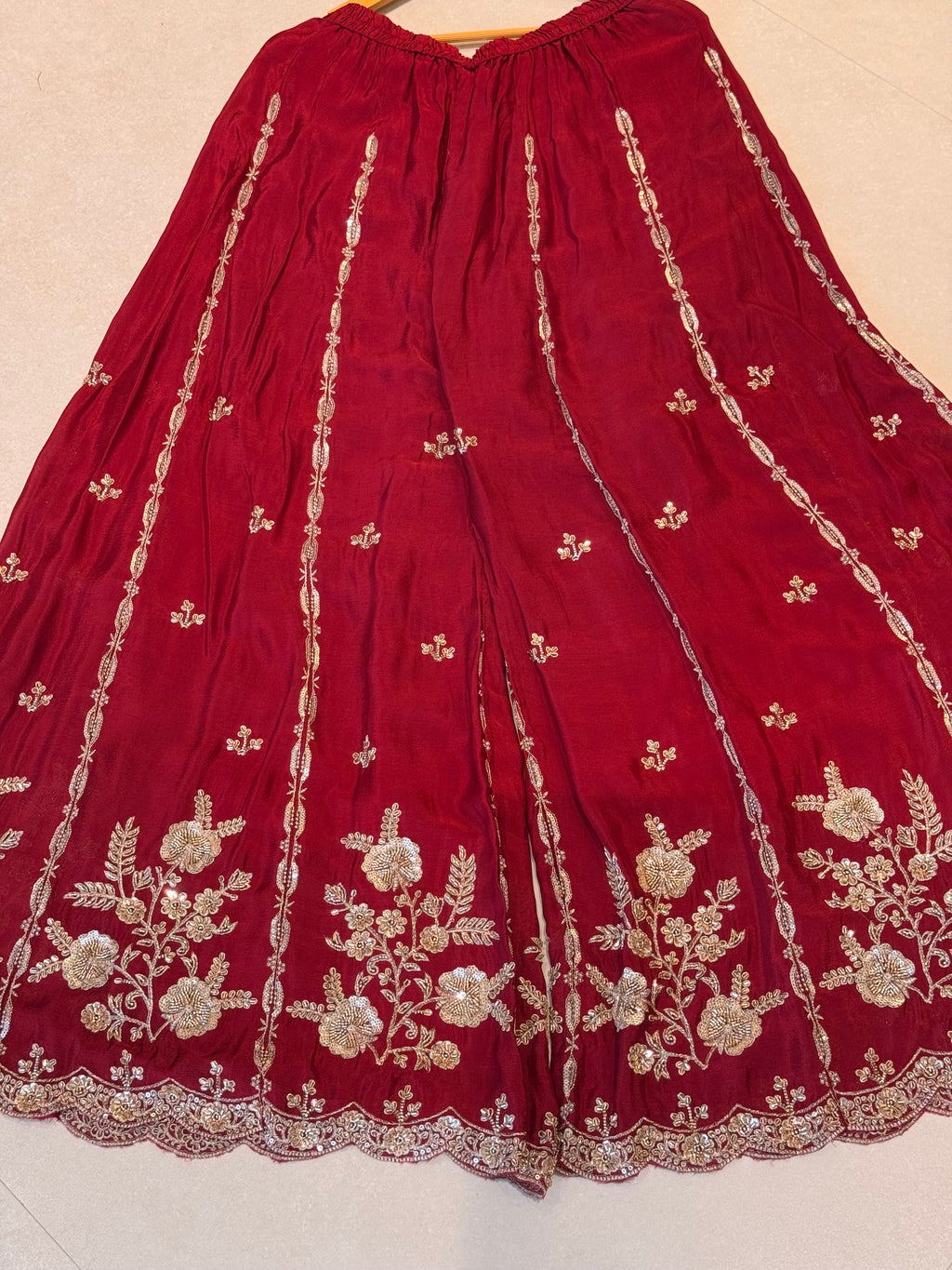 The Heer Aura — Chinnon Sharara Set with Bead Work