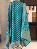 The Khadi Aura — Khadi Georgette Suit with Zari Work