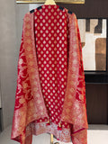 The Khadi Aura — Khadi Georgette Suit with Zari Work