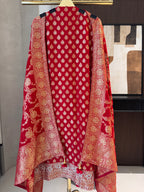 The Khadi Aura — Khadi Georgette Suit with Zari Work