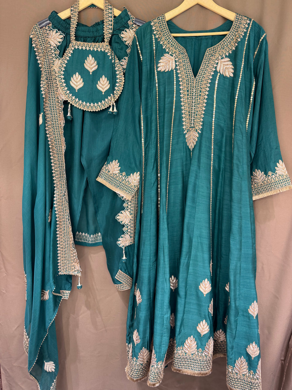 The Anarkali Edit Vol. 03 — Raw Silk Set with Sequin Work