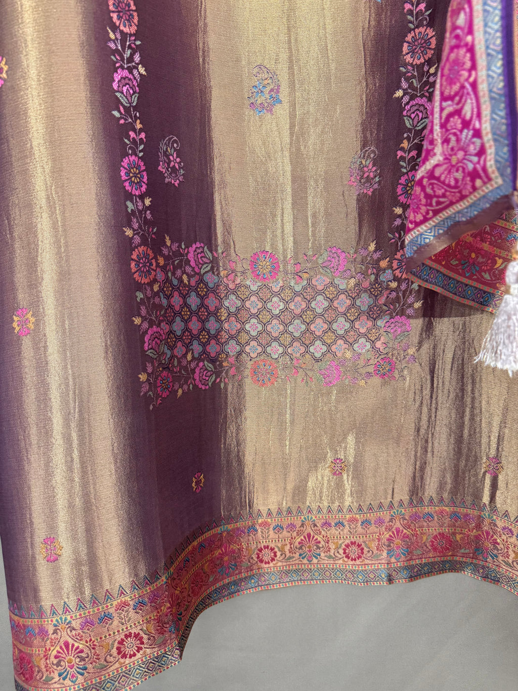 The Banarasi Edit Vol. 02 — Tanchoi Silk Suit with Woven Jaal