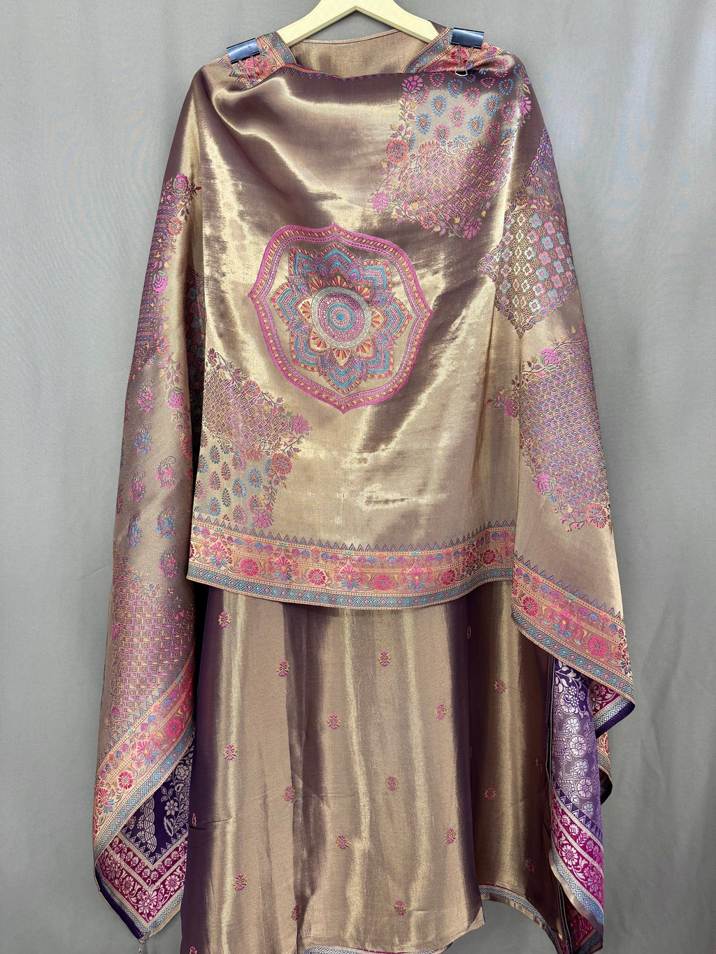 The Banarasi Edit Vol. 02 — Tanchoi Silk Suit with Woven Jaal