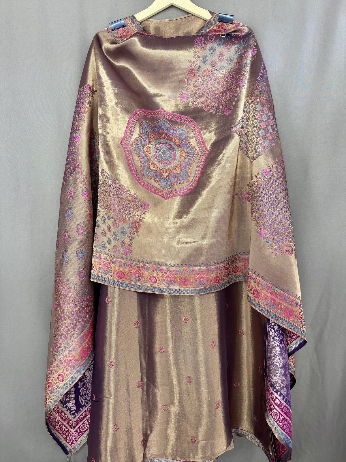 The Banarasi Edit Vol. 02 — Tanchoi Silk Suit with Woven Jaal