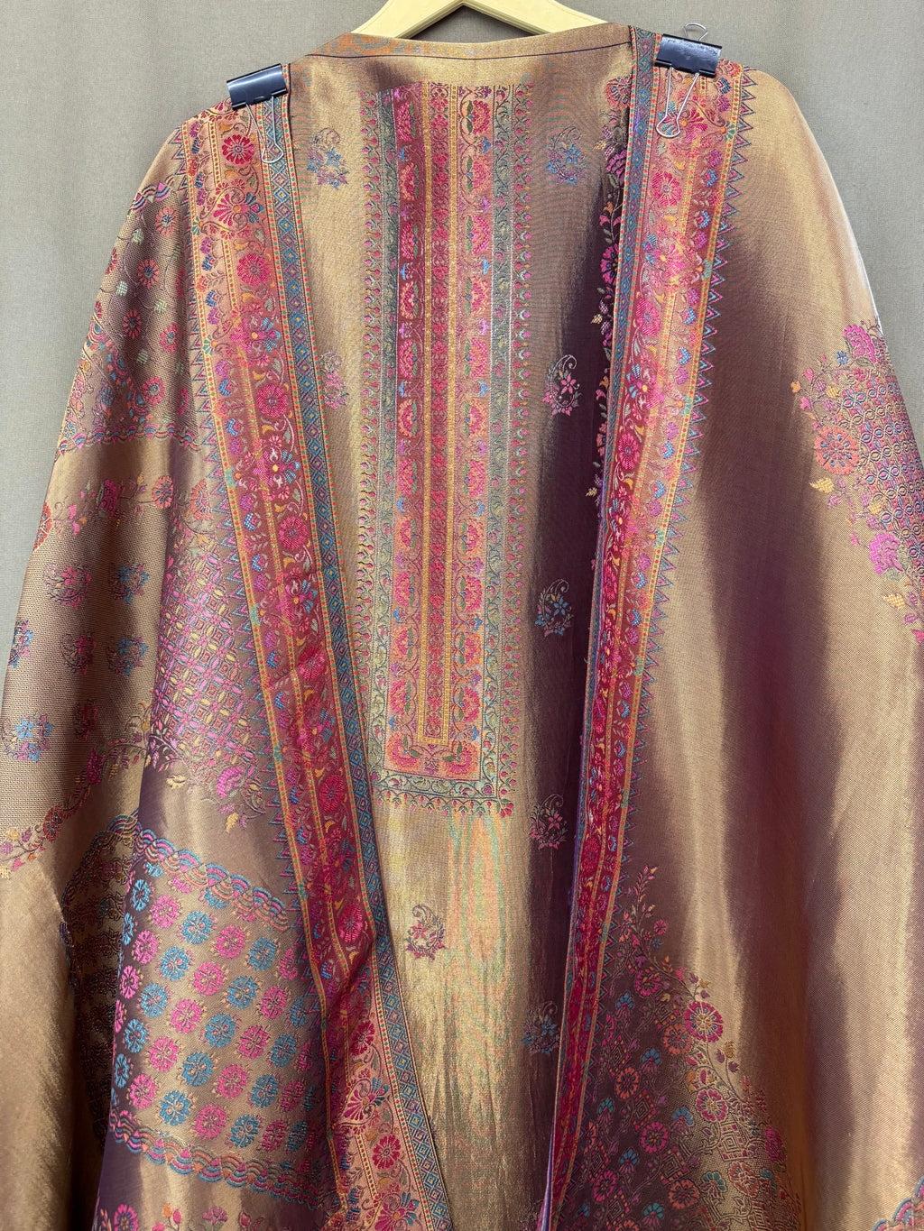 The Banarasi Edit Vol. 02 — Tanchoi Silk Suit with Woven Jaal