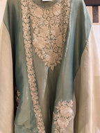 The Sanjh Bloom-Sage Green Front Close Up 