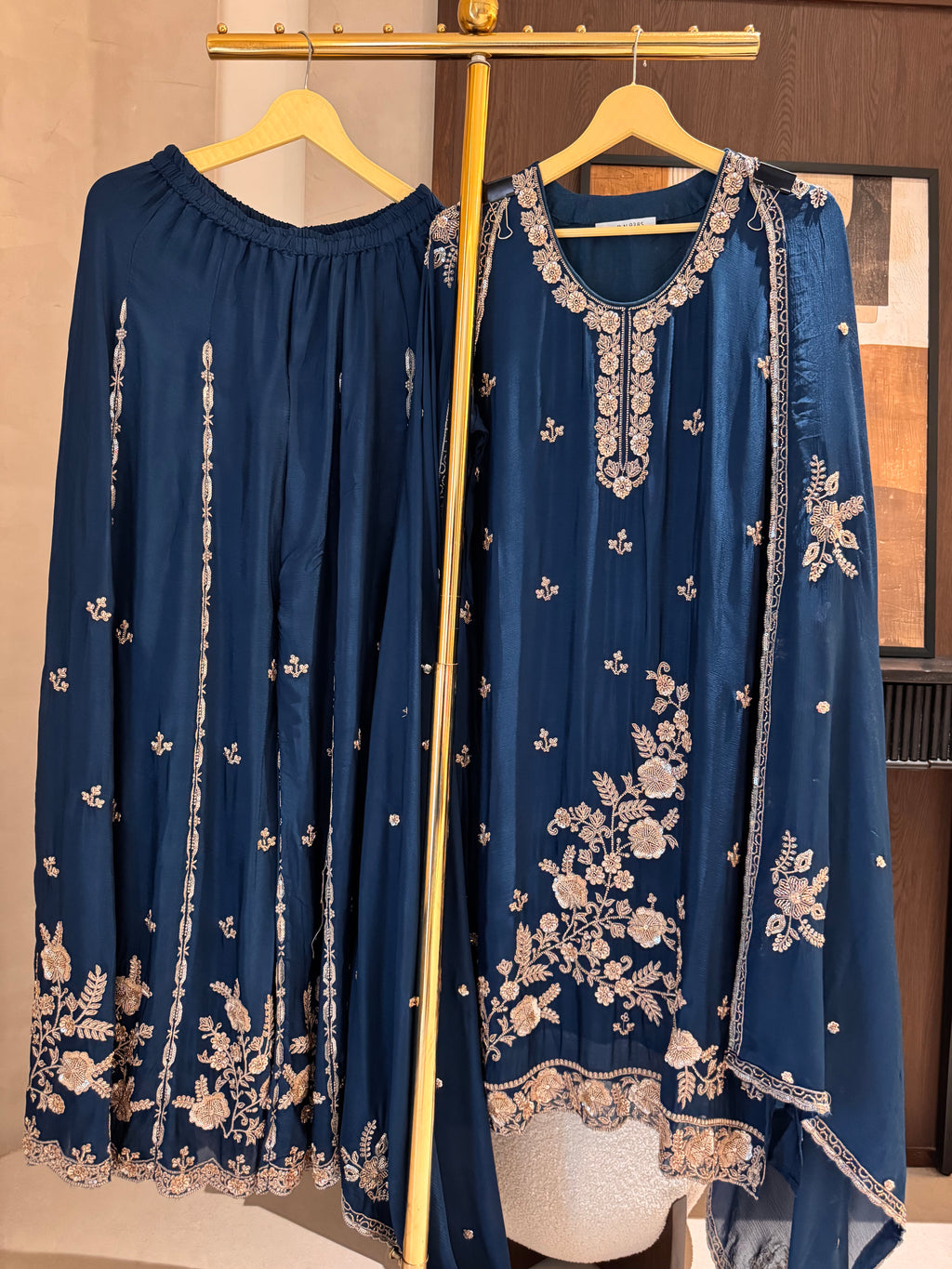 The Heer Aura — Chinnon Sharara Set with Bead Work