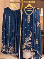 The Heer Aura — Chinnon Sharara Set with Bead Work