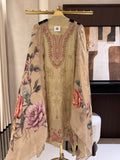 The Garden Scroll — Glass Organza Suit with Digital Print Dupatta-front