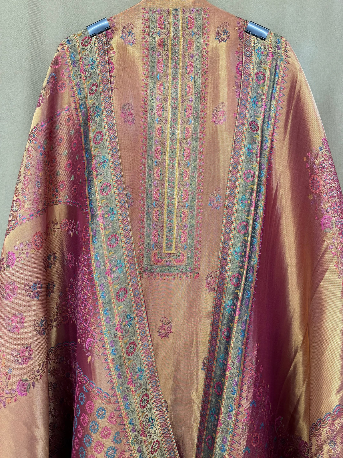 The Banarasi Edit Vol. 02 — Tanchoi Silk Suit with Woven Jaal