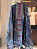The Isadora Muse — Dola Silk Digital Print Suit-charcoal-front