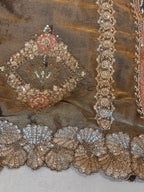 The Paisley Vine — Shimmer Tissue Suit with Bead Embroidery