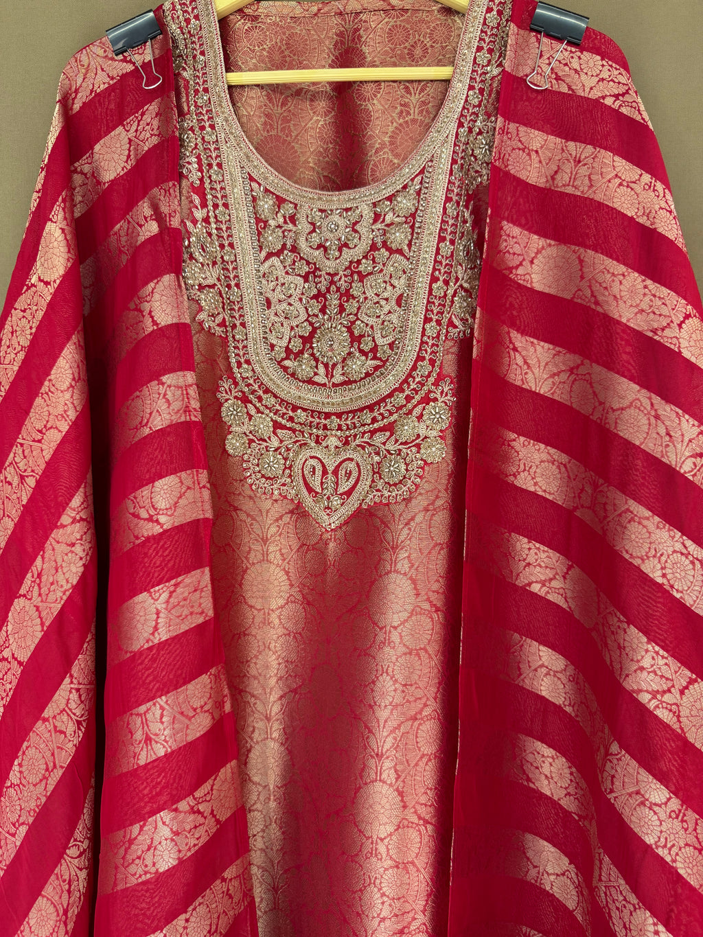 The Banarasi Edit Vol. 03 — Woven Silk Suit with Bead Work