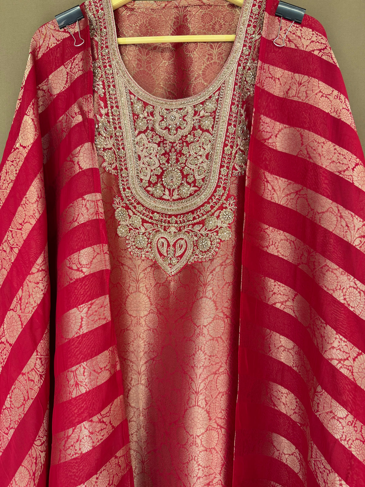 The Banarasi Edit Vol. 03 — Woven Silk Suit with Bead Work