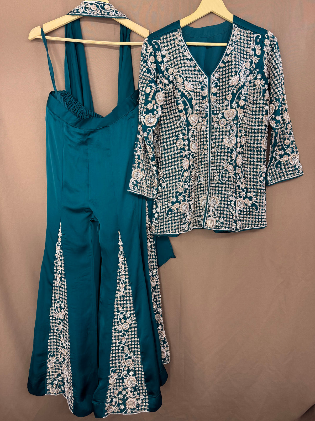 The Beadwork Edit Vol. 05 — Organza Satin Set with Katdana Work
