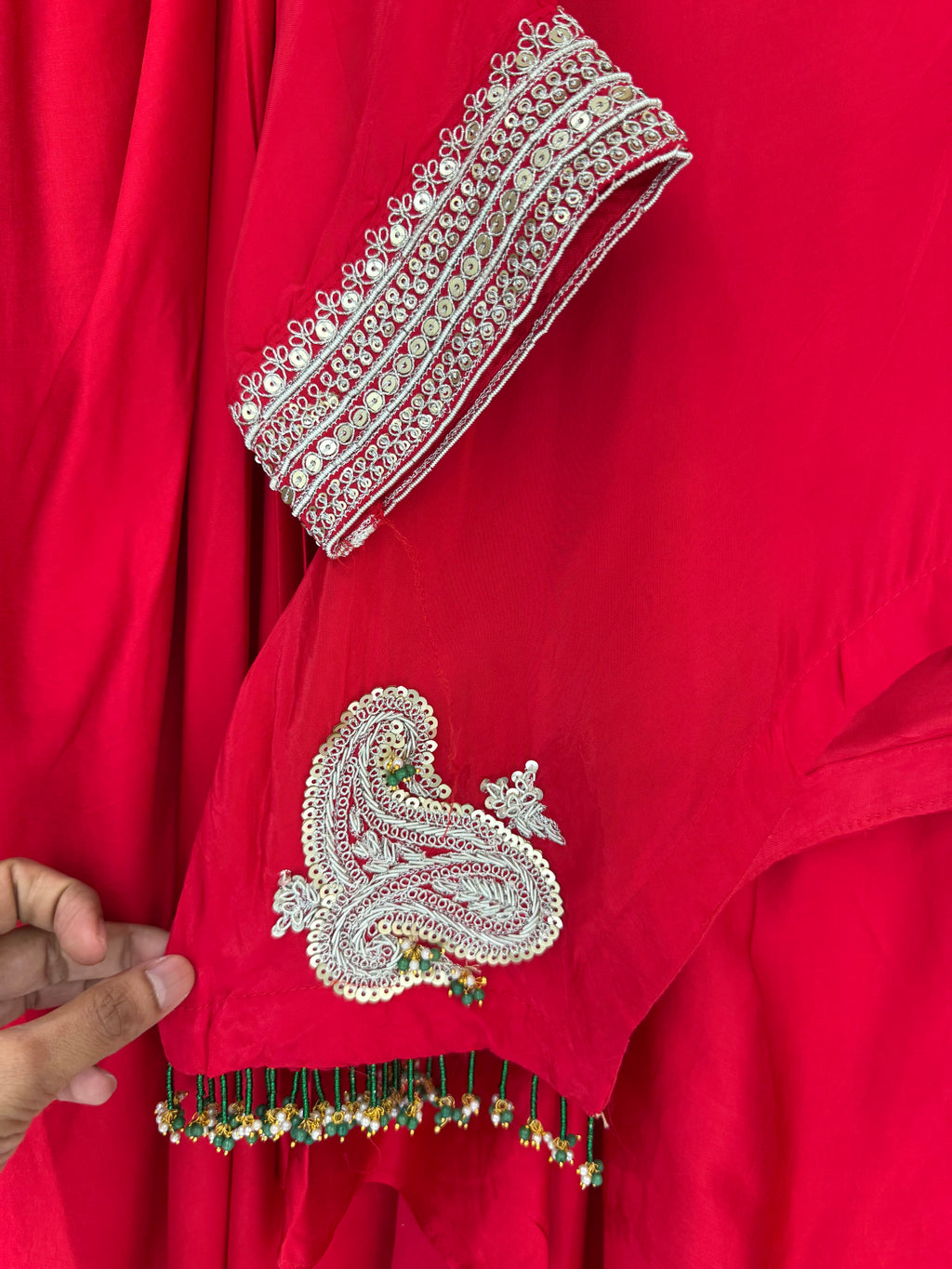The Dhoti Edit Vol. 02 — Satin Silk Fusion Set with Handwork