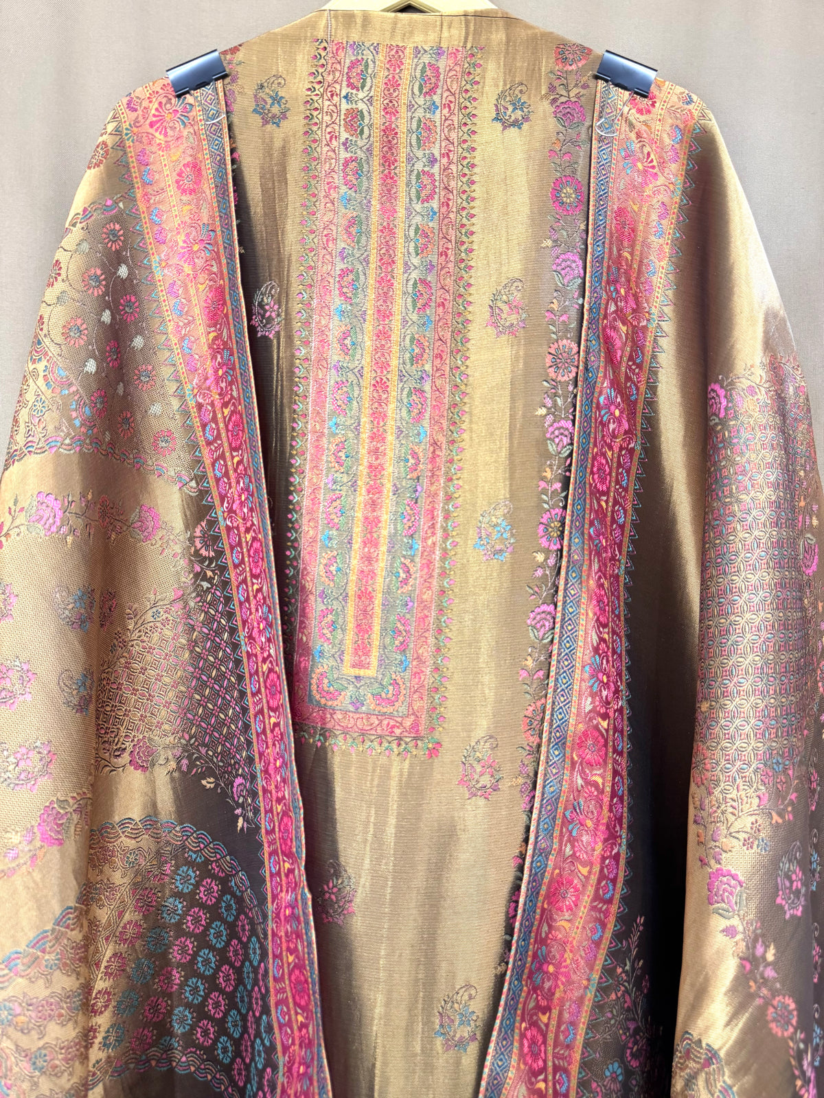 The Banarasi Edit Vol. 02 — Tanchoi Silk Suit with Woven Jaal