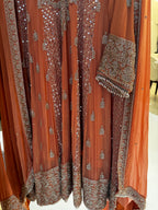 The Regal Flare — Georgette Anarkali Set with Bead Work