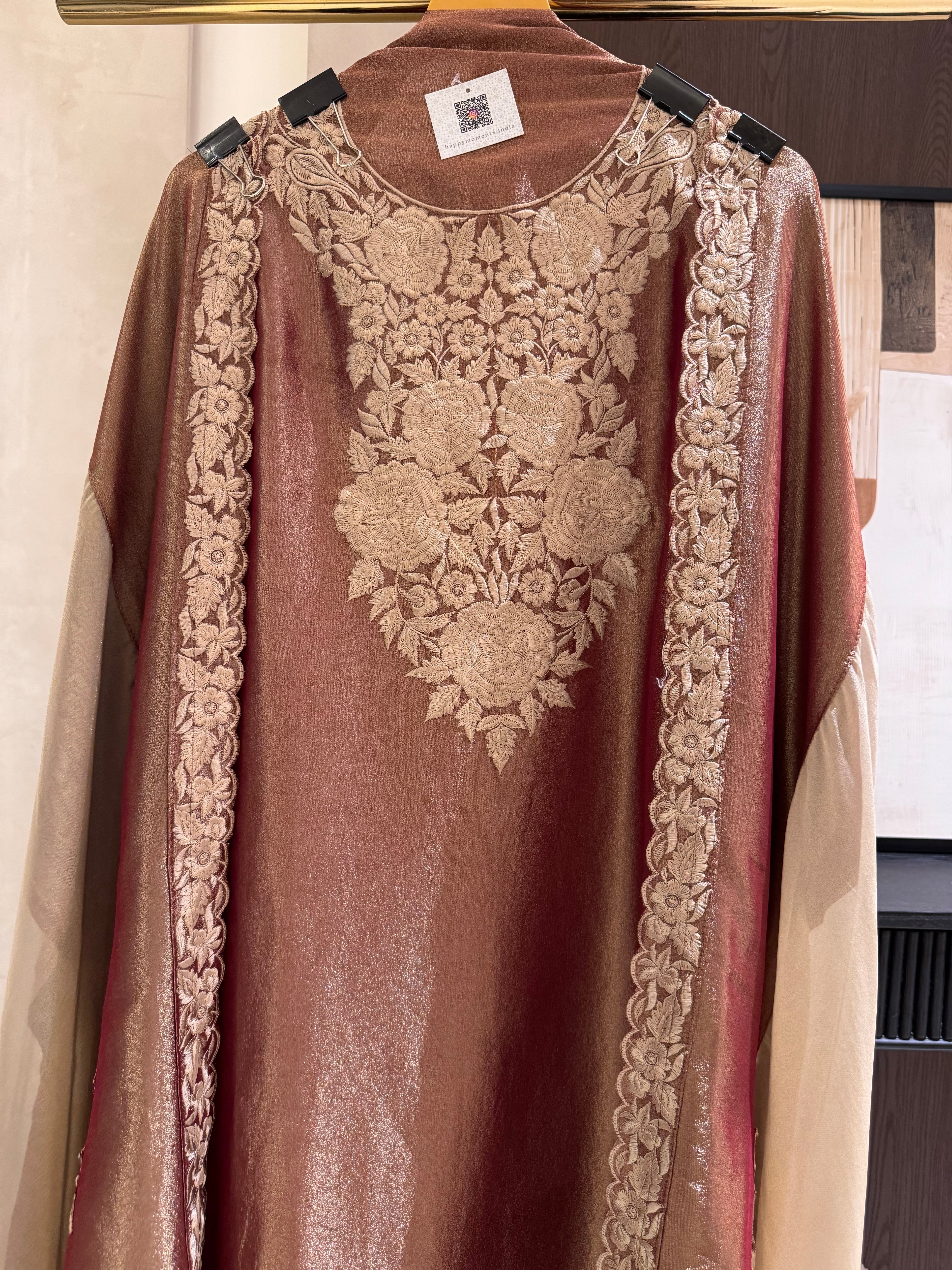 The Sanjh Bloom-Rust Brown Front Close Up