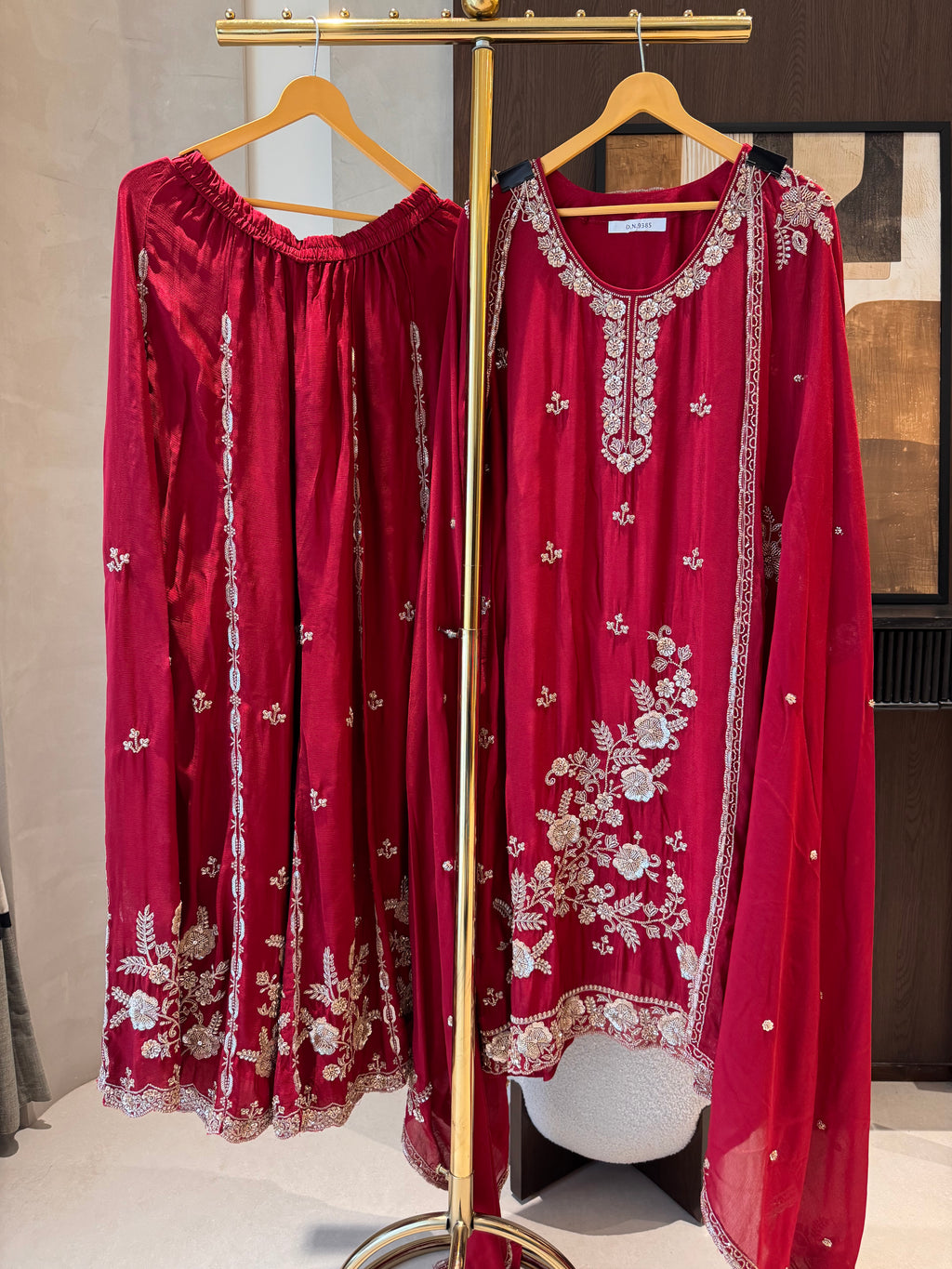 The Heer Aura — Chinnon Sharara Set with Bead Work