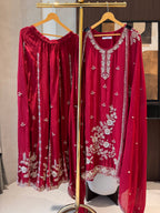 The Heer Aura — Chinnon Sharara Set with Bead Work