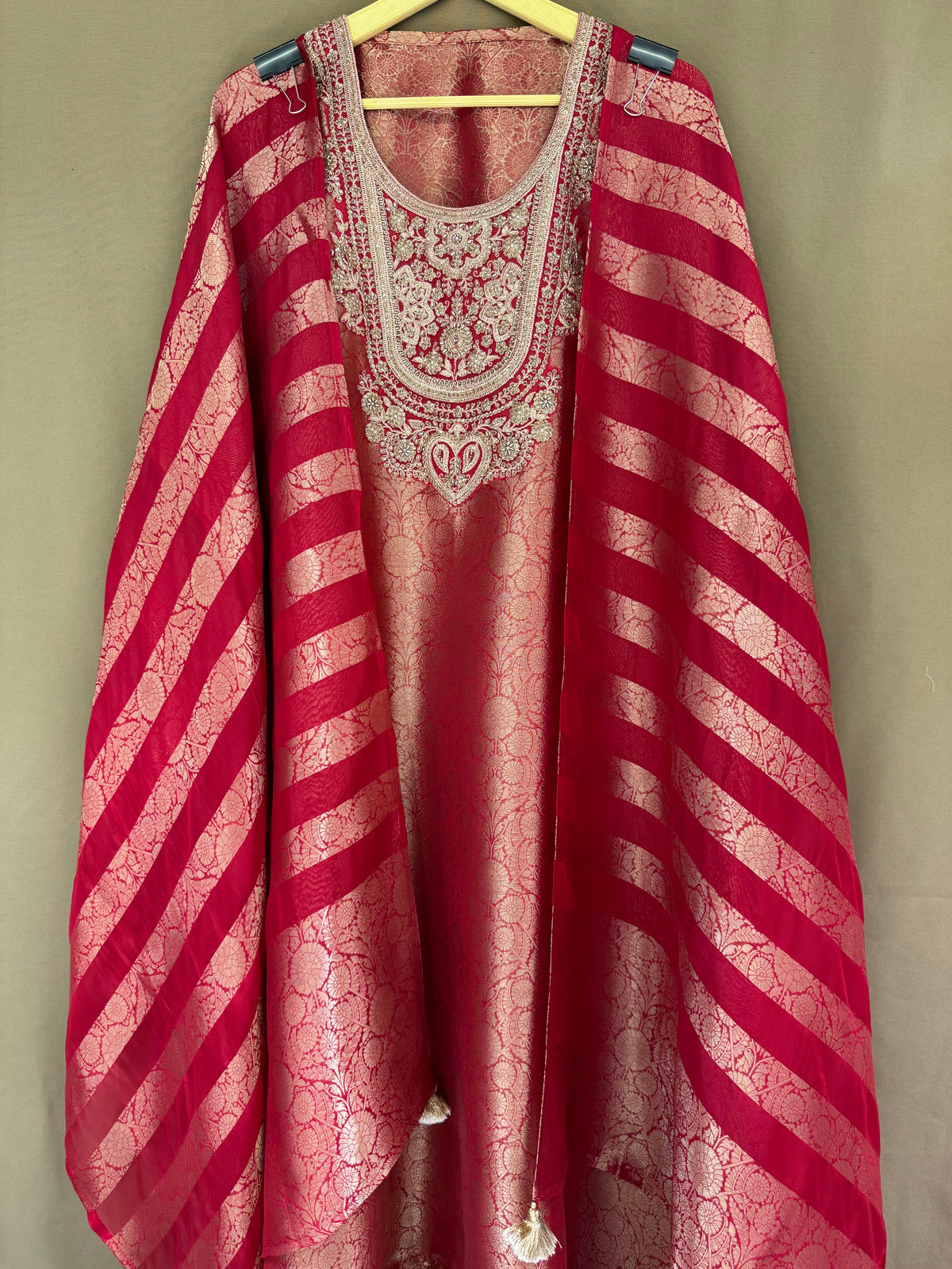 The Banarasi Edit Vol. 03 — Woven Silk Suit with Bead Work