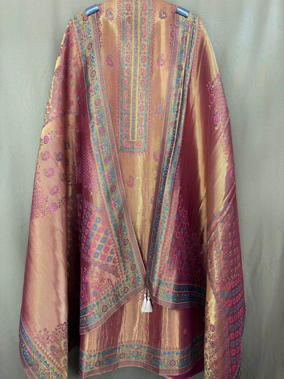 The Banarasi Edit Vol. 02 — Tanchoi Silk Suit with Woven Jaal