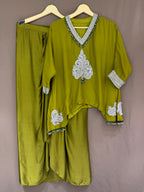 The Dhoti Edit Vol. 02 — Satin Silk Fusion Set with Handwork