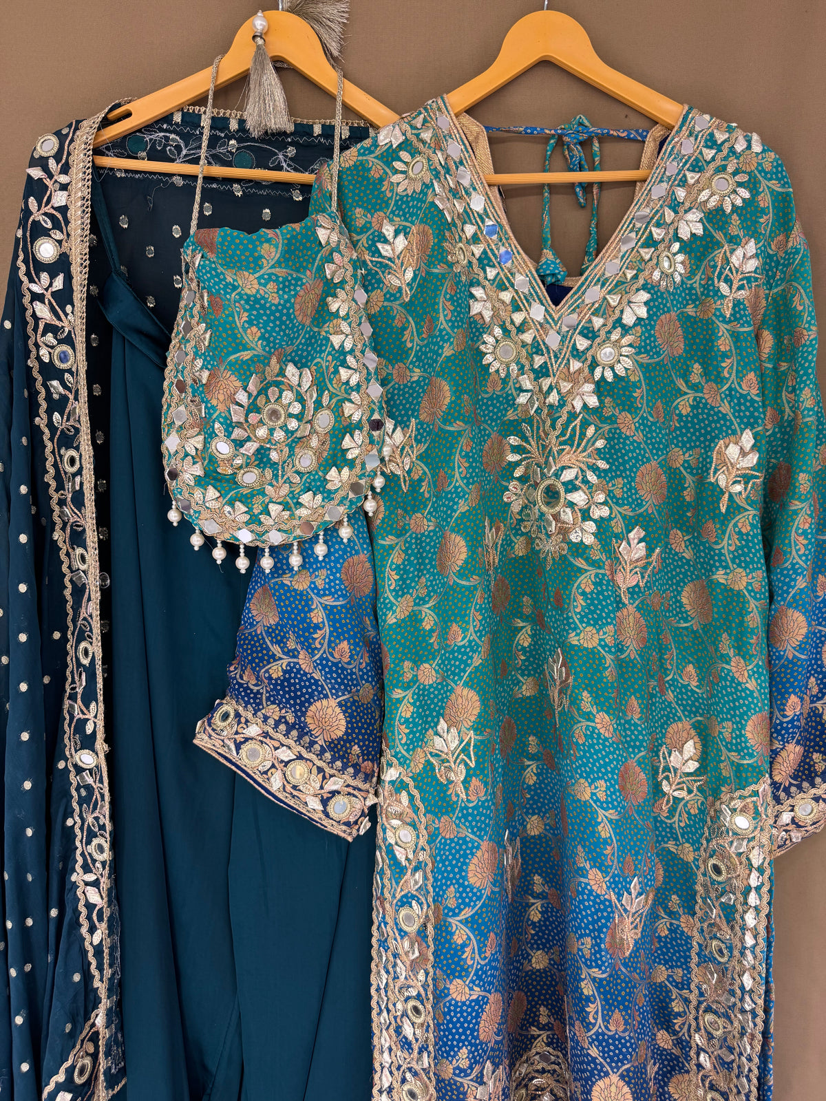 The Gota Edit Vol. 01 — Banarasi Set with Mirror Work
