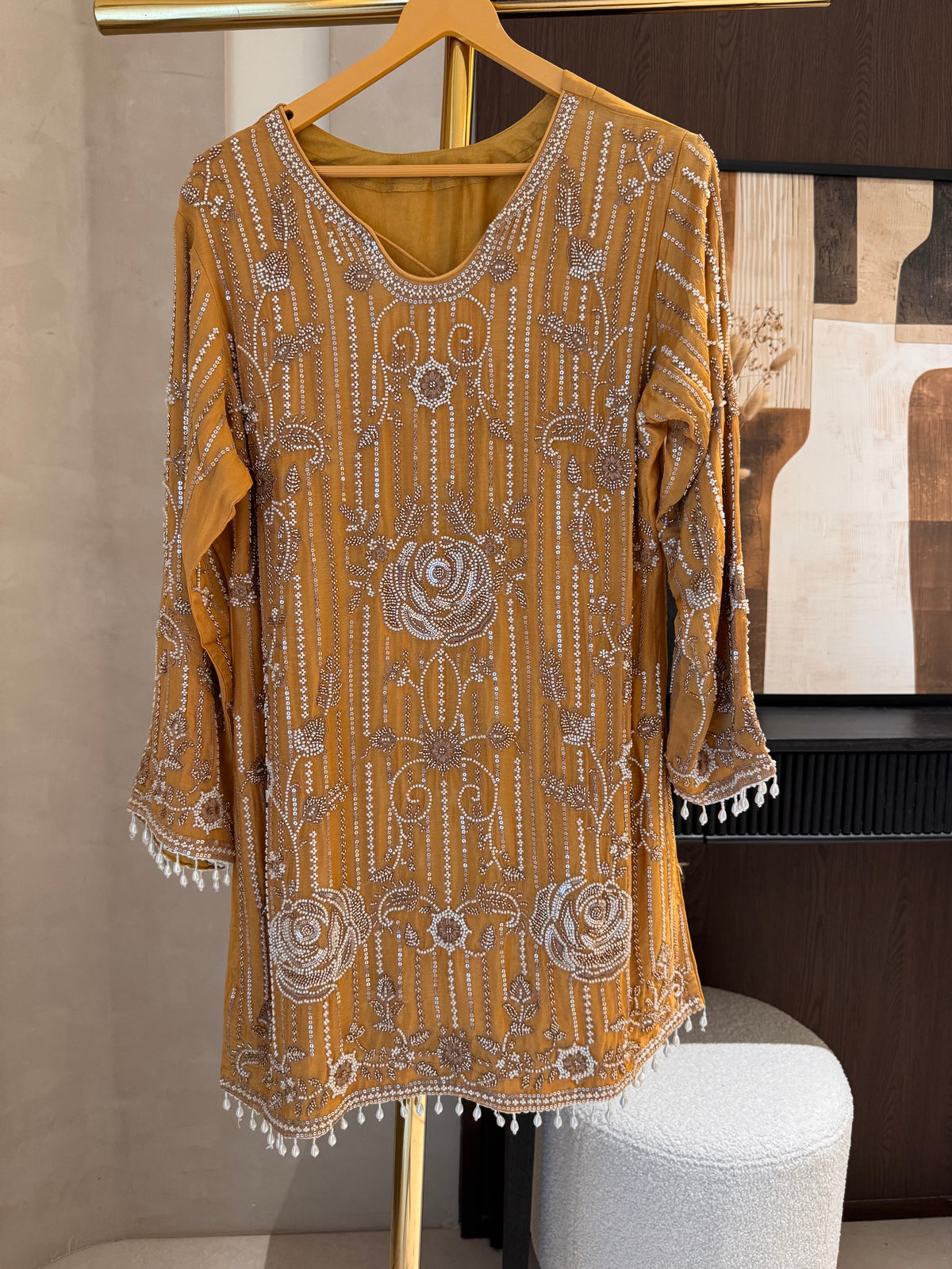 The Rosette Muse — Chinnon Set with Heavy Bead Work