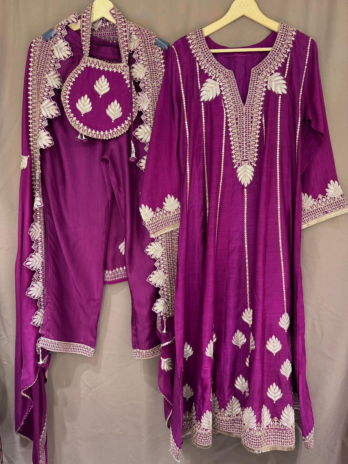 The Anarkali Edit Vol. 03 — Raw Silk Set with Sequin Work
