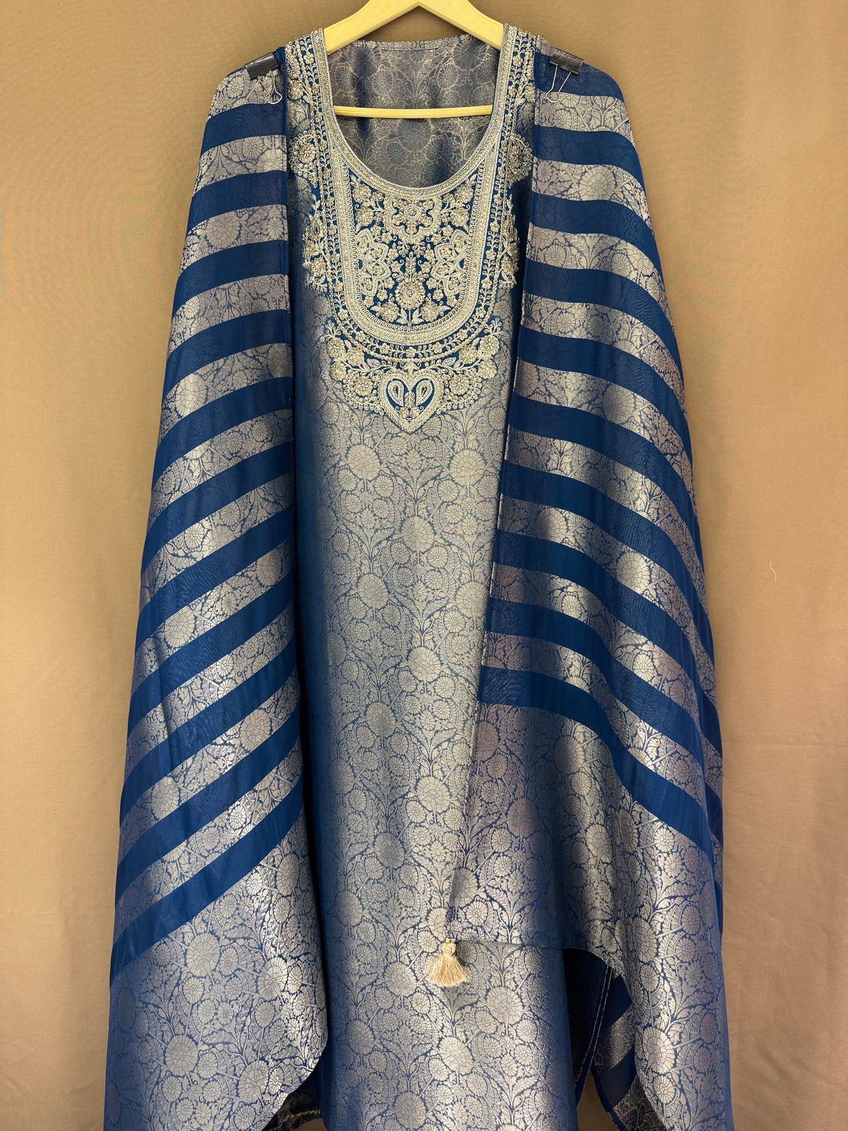 The Banarasi Edit Vol. 03 — Woven Silk Suit with Bead Work