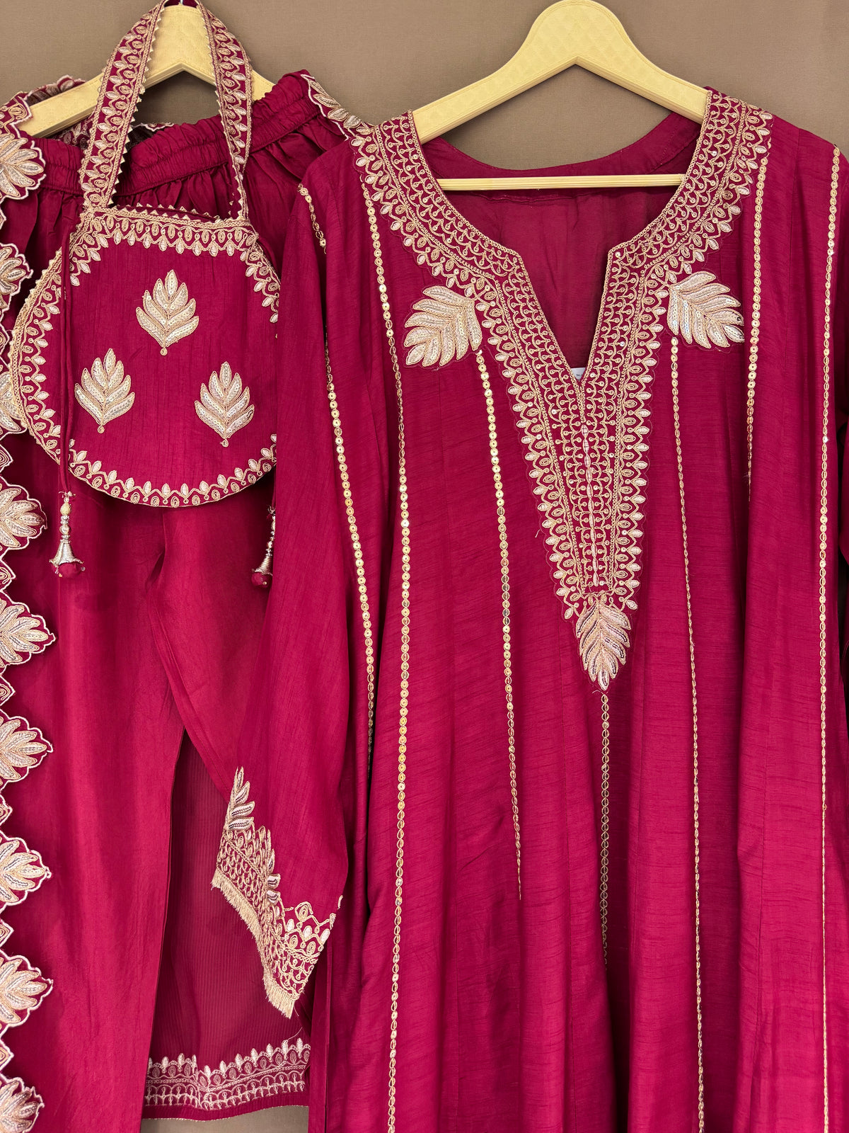 The Anarkali Edit Vol. 03 — Raw Silk Set with Sequin Work
