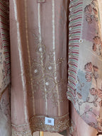 Sanjhi — Shimmer Tissue Suit with Digital Print Organza Dupatta-lilac-close up