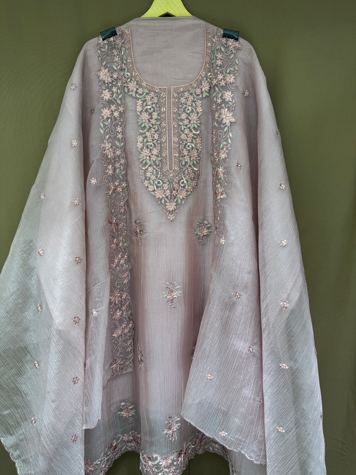 The Threadwork Edit Vol. 01 — Crush Chiffon Unstitched Suit
