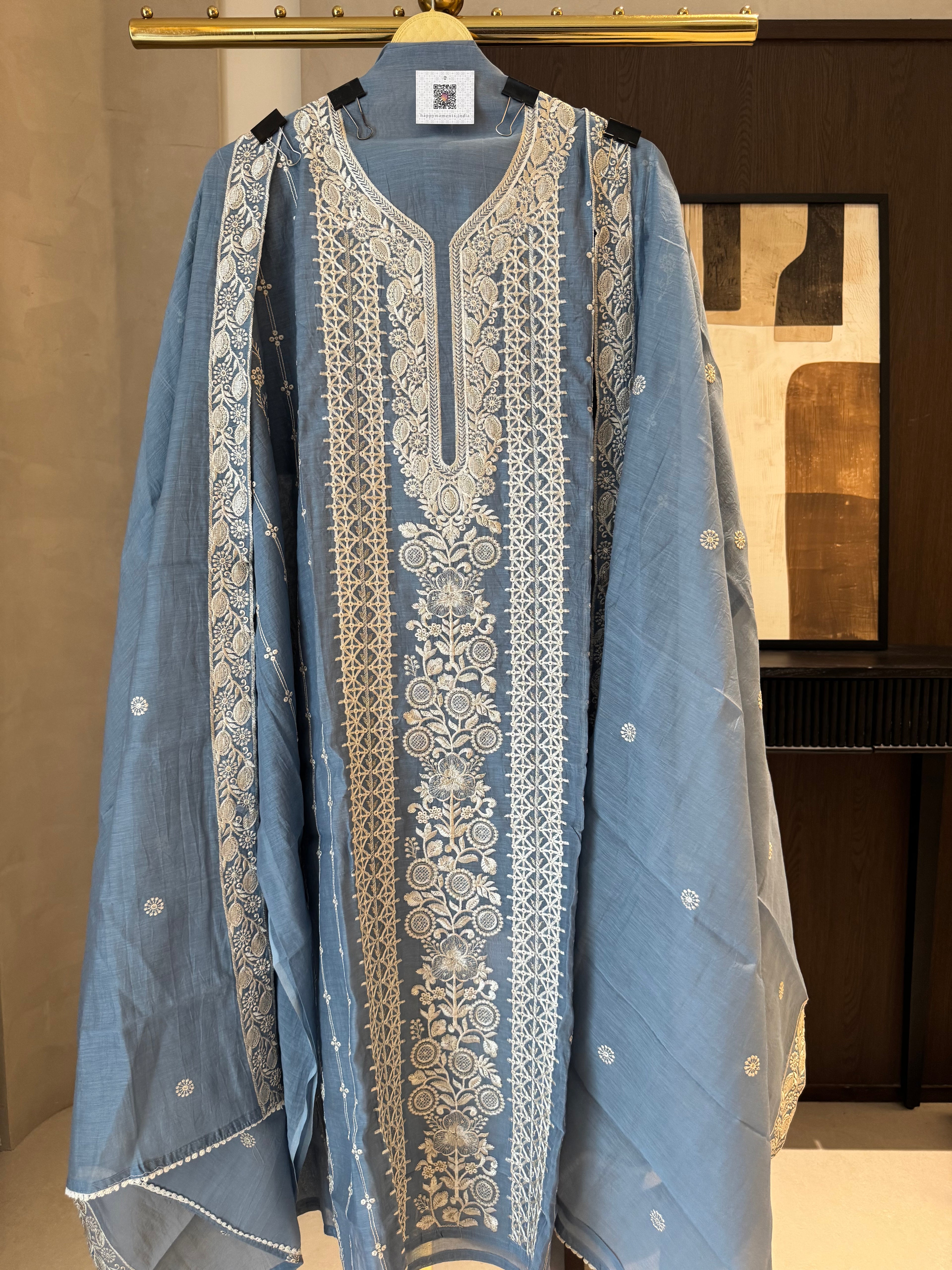 The Sanjh Bloom-blue- front 