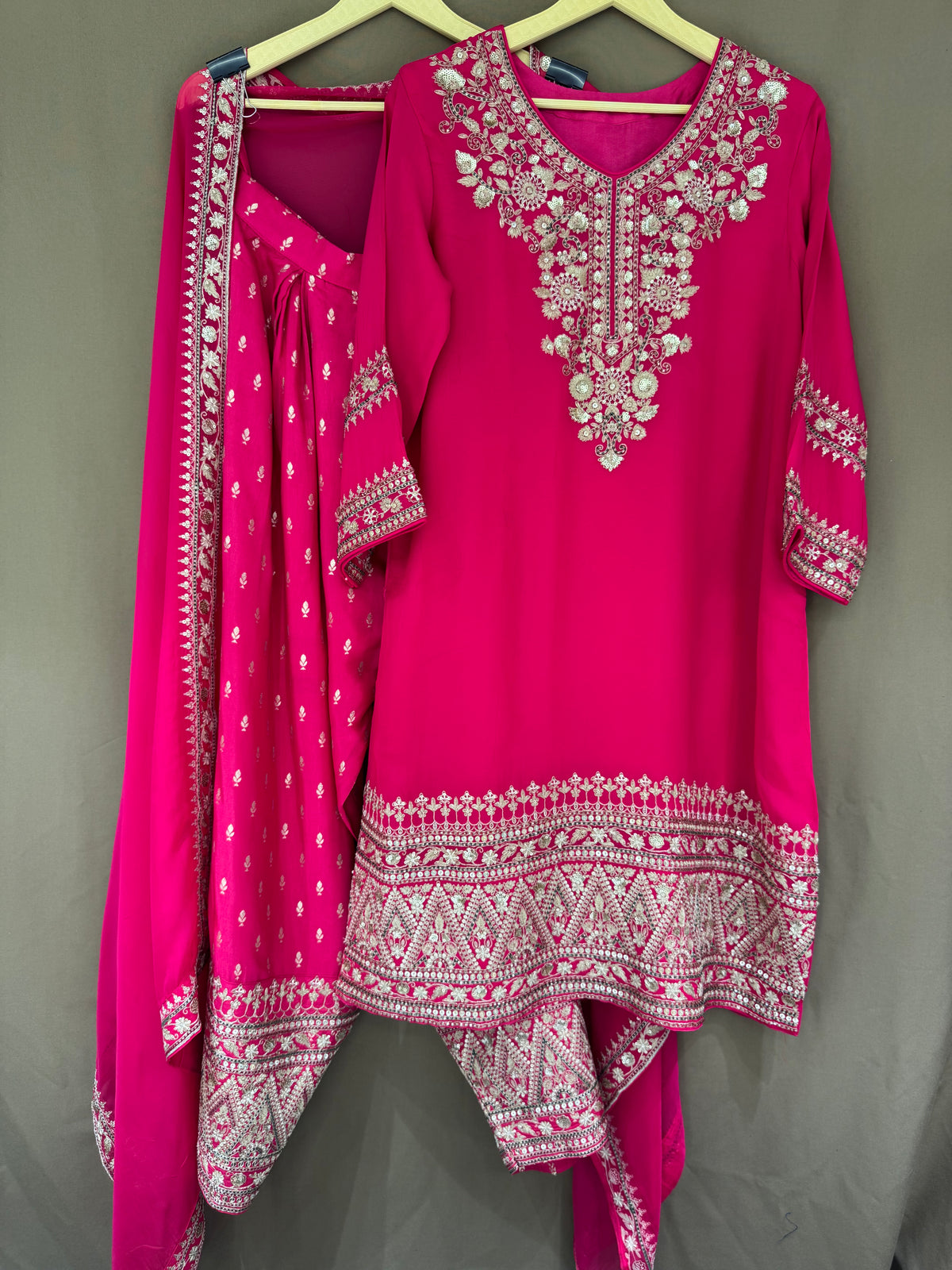 The Zardosi Edit Vol. 01 — Soft Silk Set with Farshi Salwar
